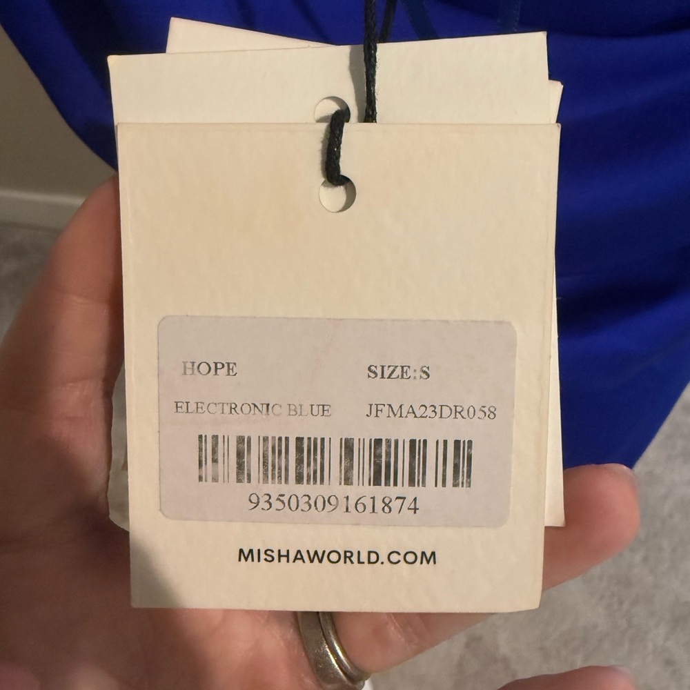 NWT MISHA OF NEW YORK Hope Satin Drape Mini Dress Size:Small - Picture 11 of 15